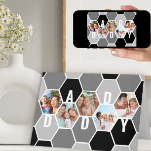Daddy Honeycomb Photo Collage 5 Photo Birthday Card