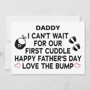 Daddy I Can't wait for our first cuddle Holiday Card