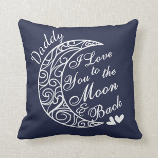 Daddy, I Love U to the Moon & Back Personalised Cushion