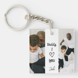 Daddy, I Love You    Personalised Photos Keychain