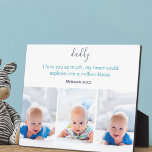 Daddy I love you so much 3 Photo Personalised Plaque<br><div class="desc">Adorable photo plaque using 3 of your favourite photos. The template is set up for you to personalise the wording which currently reads "daddy I love you so much my heart could explode into a million kisses [baby name] xoxo". The wording is lettered in elegant script and modern print in...</div>