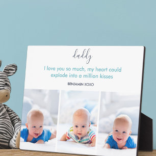 Daddy I love you so much 3 Photo Personalised Plaque