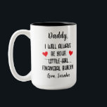 Daddy I Will Always Be Your Financial Burden Funny Two-Tone Coffee Mug<br><div class="desc">This charming Father's Day gift is the perfect way to show your dad how much you care. The Funny Father Mug Gift from Daughter is a delightful combination of humour and sentimentality. The Mug is adorned with a humourous quote, "Dad, I Will Always Be Your Financial Burden". This thoughtful gift...</div>