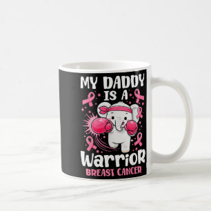 Daddy is A Warrior Breast Cancer Cute Boxing Coffee Mug
