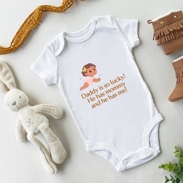 Daddy is so lucky baby bodysuit (Creator Uploaded)