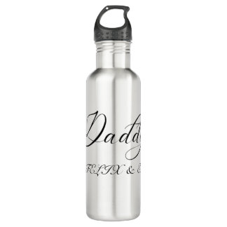 Daddy | Kids Names Modern Father's Day Script 710 Ml Water Bottle