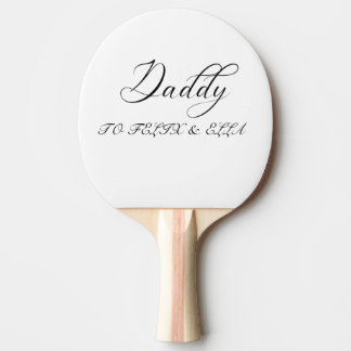 Daddy | Kids Names Modern Father's Day Script Ping Pong Paddle
