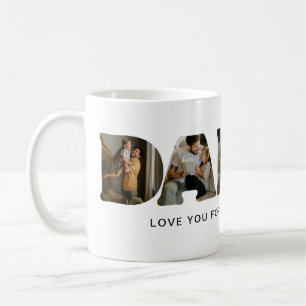 DADDY Letter Photo Collage Coffee Mug