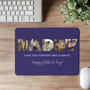 DADDY Letter Photo Collage Father's Day  Mouse Pad