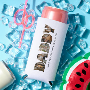 DADDY Letter Photo Collage Father's Day  Seltzer Can Cooler