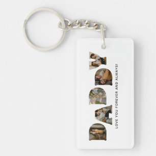 DADDY Letter Photo Collage Key Ring