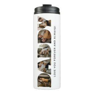 DADDY Letter Photo Collage Thermal Tumbler