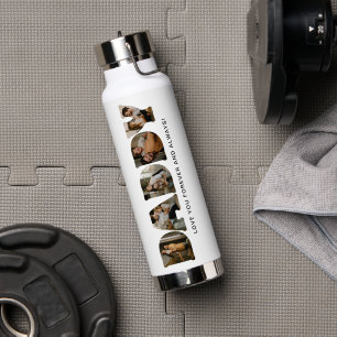 DADDY Letter Photo Collage Water Bottle