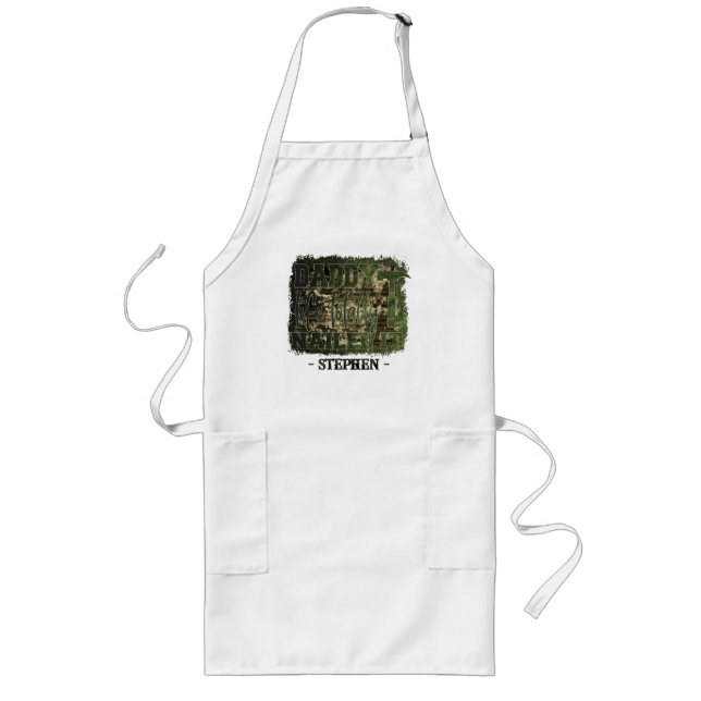 Daddy Life. Totally Nailed It – Camouflage Long Apron (Front)
