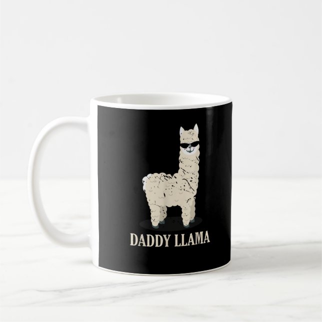 Daddy Llama Alpaca Funny Animal Lover Coffee Mug (Left)