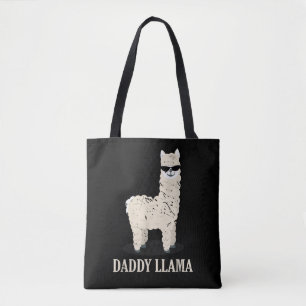 Daddy Llama Alpaca Funny Animal Lover Tote Bag