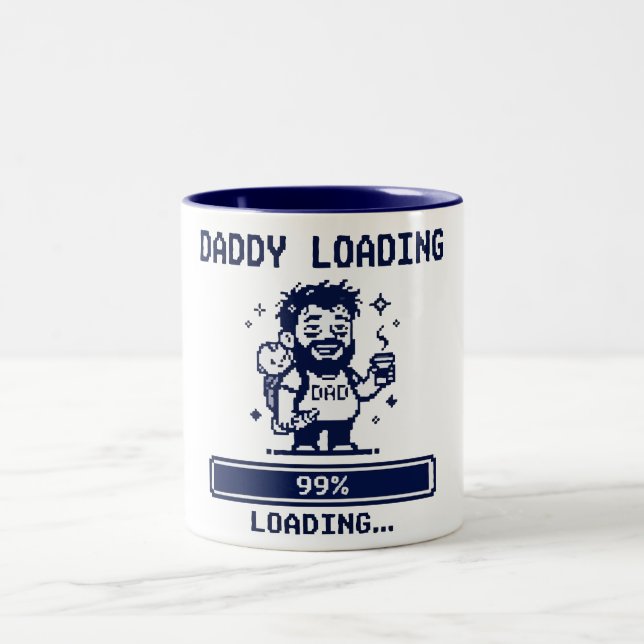 Daddy Loading 99% Two-Tone Coffee Mug (Center)