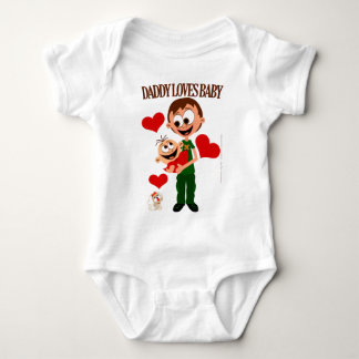 Daddy Loves Baby - Baby Bodies 01 - White Baby Bodysuit