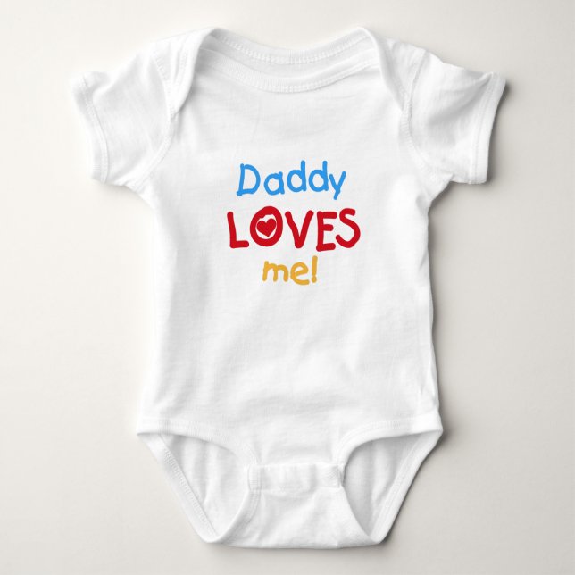 Daddy Loves Me Baby Bodysuit (Front)