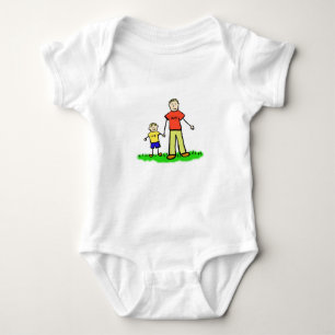 Daddy & Me T-Shirt (Blonde with No Title) Baby Bodysuit