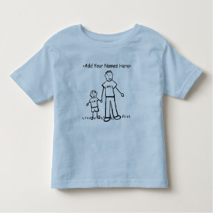 Daddy & Me T-Shirt Family Art (Custom Name)