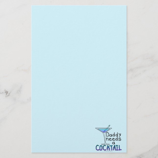 DADDY Needs a Cocktail Stationery (Front)