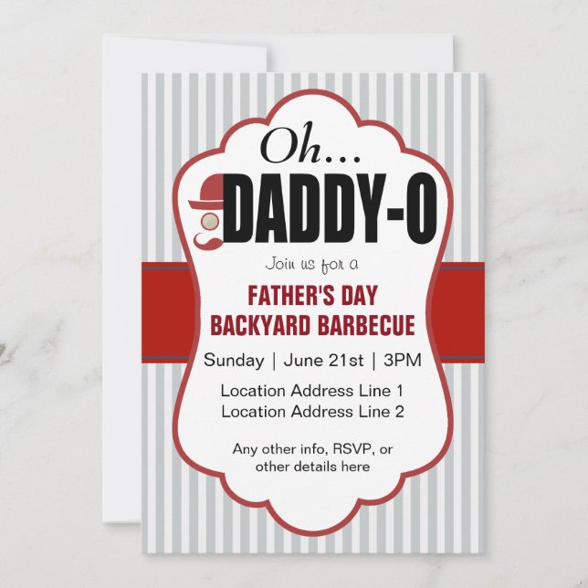 Daddy-O Father's Day Event Invitation (Front)