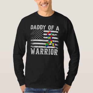 Daddy Of A Warrior Autism Awareness For Mum Dad Ki T-Shirt