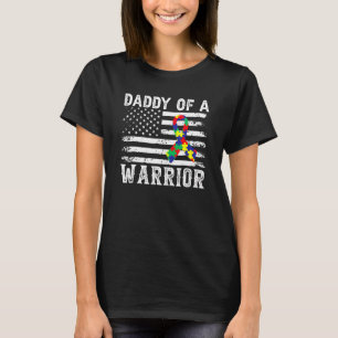 Daddy Of A Warrior Autism Awareness For Mum Dad Ki T-Shirt