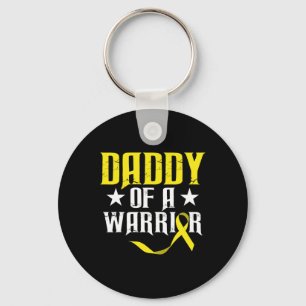 Daddy Of A Warrior Childhood Cancer Awareness 2 Key Ring