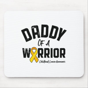 Daddy Of A Warrior Childhood Cancer Awareness Dad Mouse Pad
