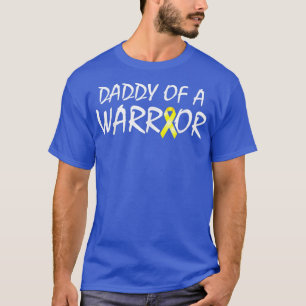 Daddy of a Warrior Childhood Cancer Awareness Ribb T-Shirt