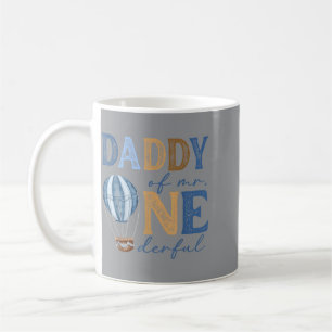 Daddy Of Mr Onederful 1st Birthday Boy Hot Air Coffee Mug