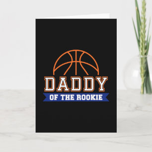 Daddy Of Rookie 1st Birthday Sketll Theme Matching Card