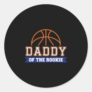 Daddy Of Rookie 1st Birthday Sketll Theme Matching Classic Round Sticker