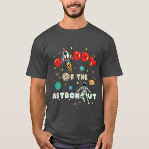 Daddy Of The Astronaut Space Birthday Party Premiu T-Shirt