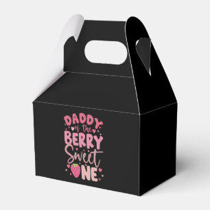 Daddy Of The Berry Sweet One Strawberry Birthday Favour Box