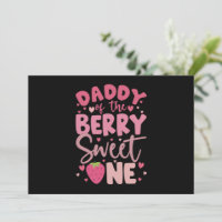 Daddy Of The Berry Sweet One Strawberry Birthday