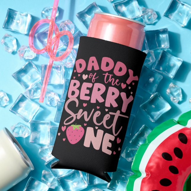 Daddy Of The Berry Sweet One Strawberry Birthday Seltzer Can Cooler (In Situ Summer)