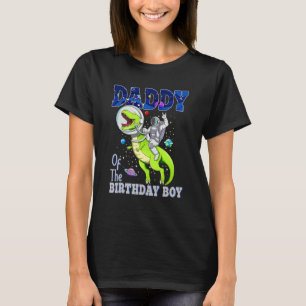 Daddy Of The Birthday Astronaut Boy Matching Bday  T-Shirt