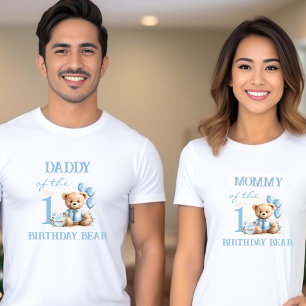 Daddy of the Birthday Boy Blue Bear Parents' T-Shirt