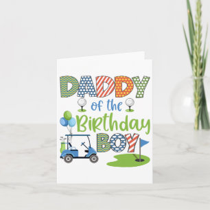 Daddy Of The Birthday Boy Golf Lover Family Matchi Card