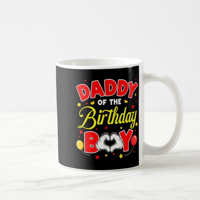 Daddy Of The Birthday Boy Matching Dad Son Family  Coffee Mug (Right)
