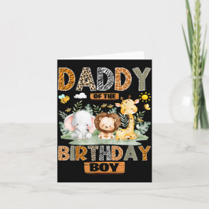 Daddy Of The Birthday Boy Safari Jungle Wild Card