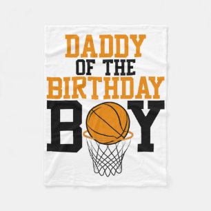 Daddy Of The Birthday Boy Sketll Family Birthday Fleece Blanket