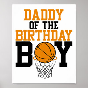 Daddy Of The Birthday Boy Sketll Family Birthday Poster