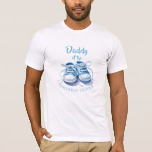 Daddy of the Birthday Boy Watercolor Blue Baby Sh T-Shirt