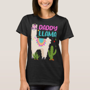 Daddy Of The Birthday Llama Girl Matching Family B T-Shirt