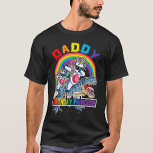 Daddy Of The Birthday Princess Girl Dabbing Unicor T-Shirt