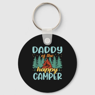 Daddy of the happy camper first birthday camping  key ring